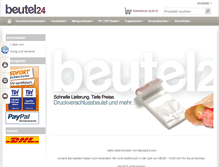 Tablet Screenshot of beutel24.com